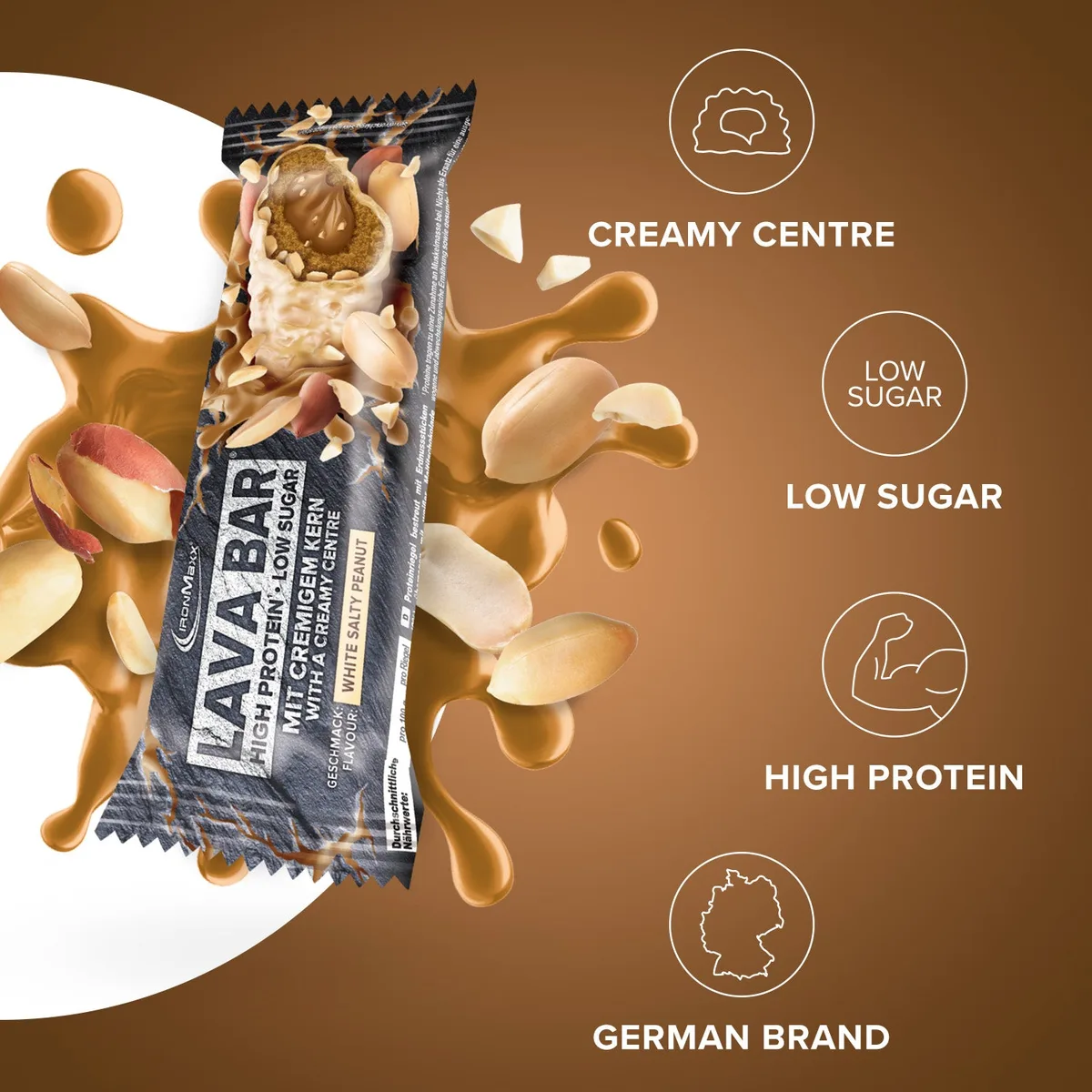 Lava Bar Protein Riegel (40g) - White Salty Peanut – Bild 2