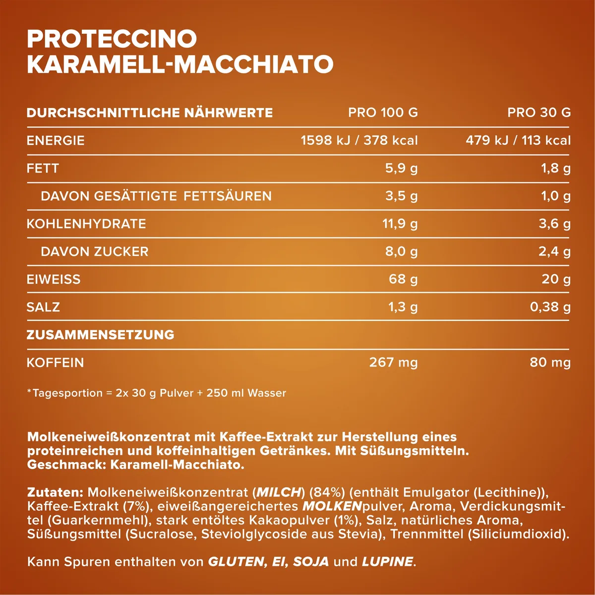 Proteccino (30g) - Caramel Macchiato – Bild 4