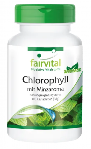 Chlorophyll mit Minzaroma (100 Kautabletten)