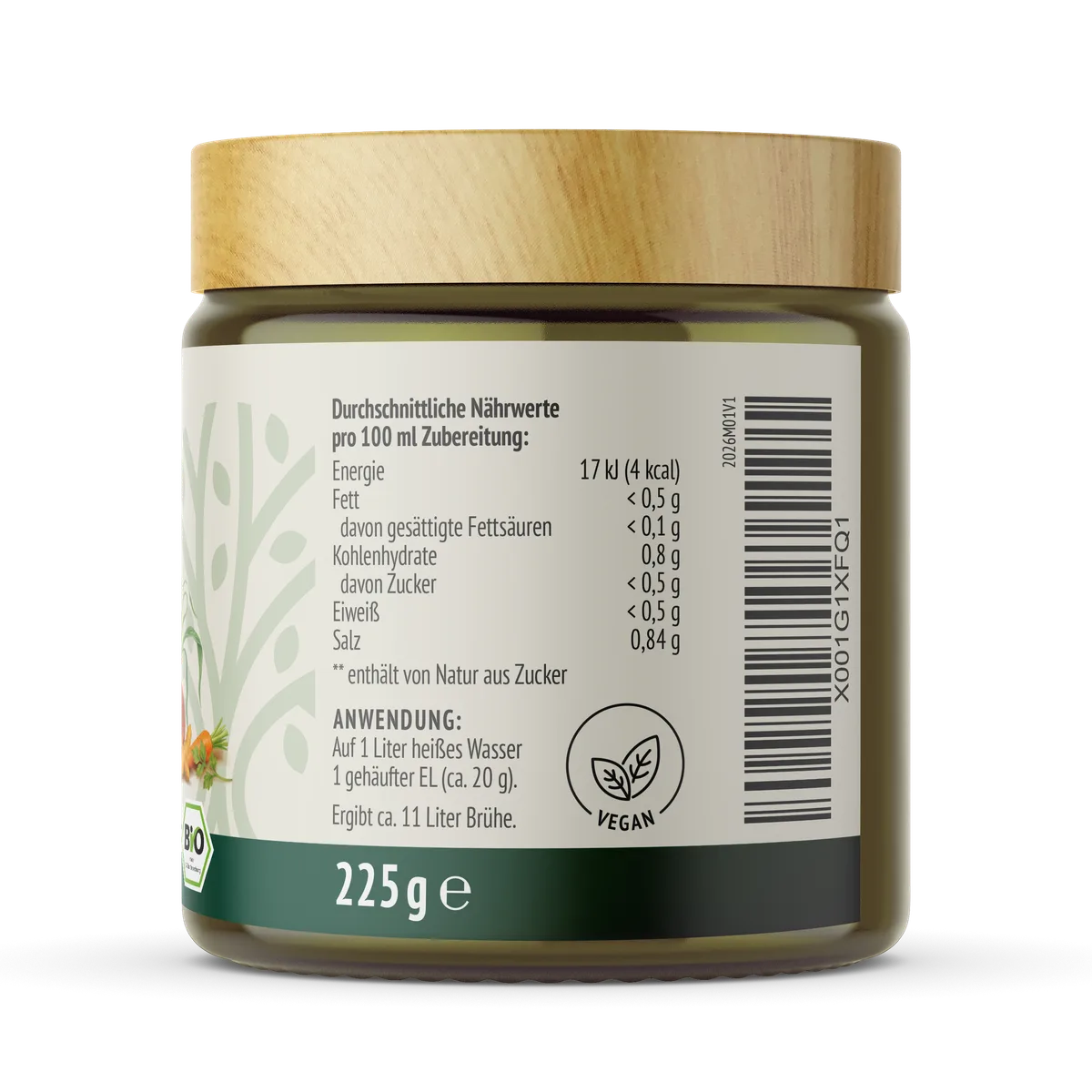 Bio Gemüsebrühe mit 51% Gemüseanteil (225g) – Bild 7