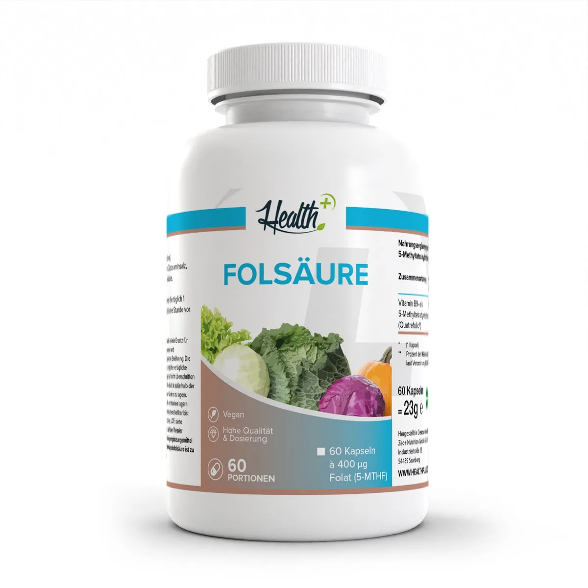 HEALTH+ FOLSÄURE, 60 Kapseln