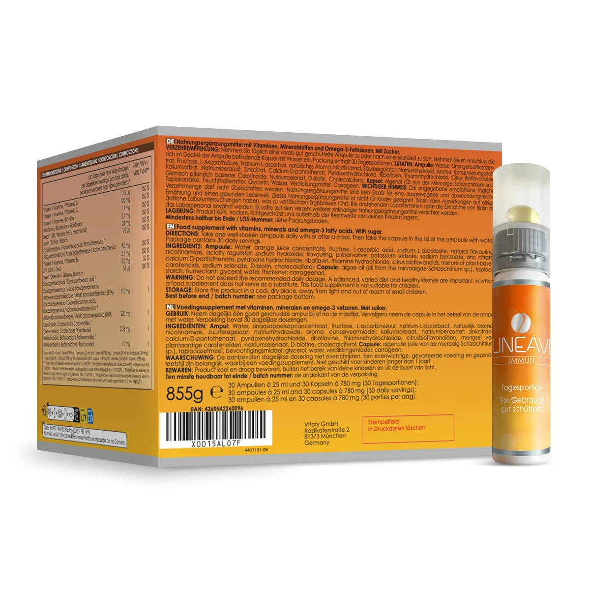 Immun (30x25ml Trinkfläschchen + 30 Omega 3 Kapseln) – Bild 8