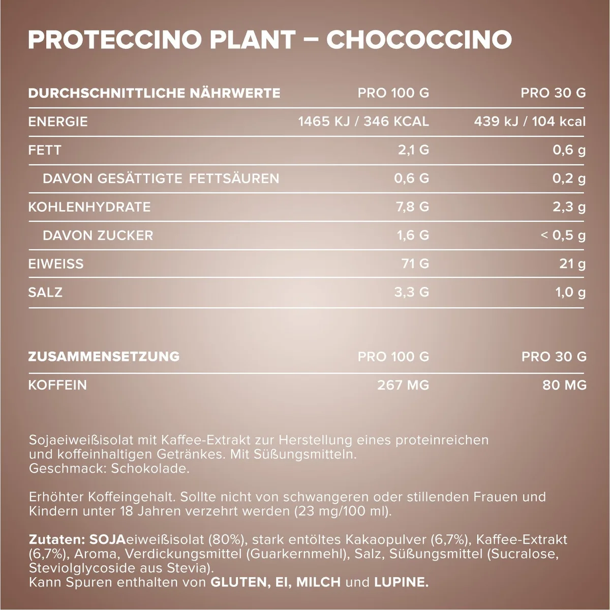 Proteccino Plant (500g) - Chococcino – Bild 4