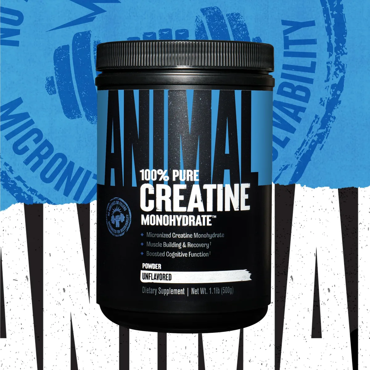 ANIMAL Pure Creatine Monohydrate – reines, mikronisiertes Kreatin Monohydrat Pulver – 5 g Kreatin pro Portion – leicht absorbierbar & geschmacksneutral – 500 g – Bild 5