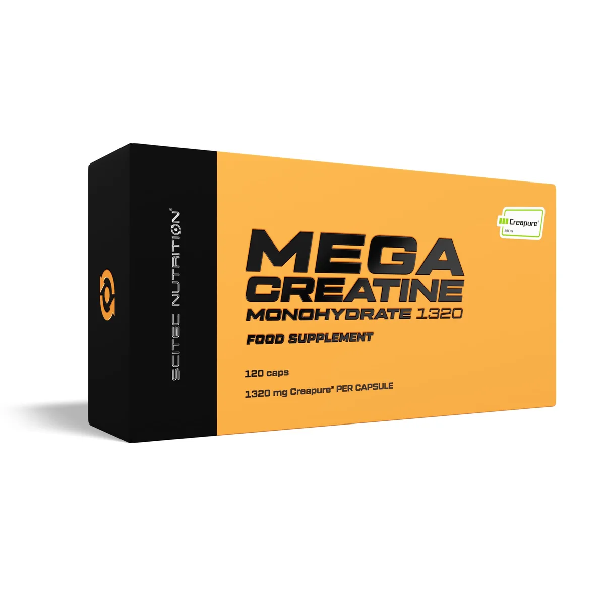 Scitec Nutrition Mega Creatine Monohydrate 1320, Nahrungsergänzungsmittel Kapseln mit Creapure® Kreatin-Monohydrat, 120 Megakapseln