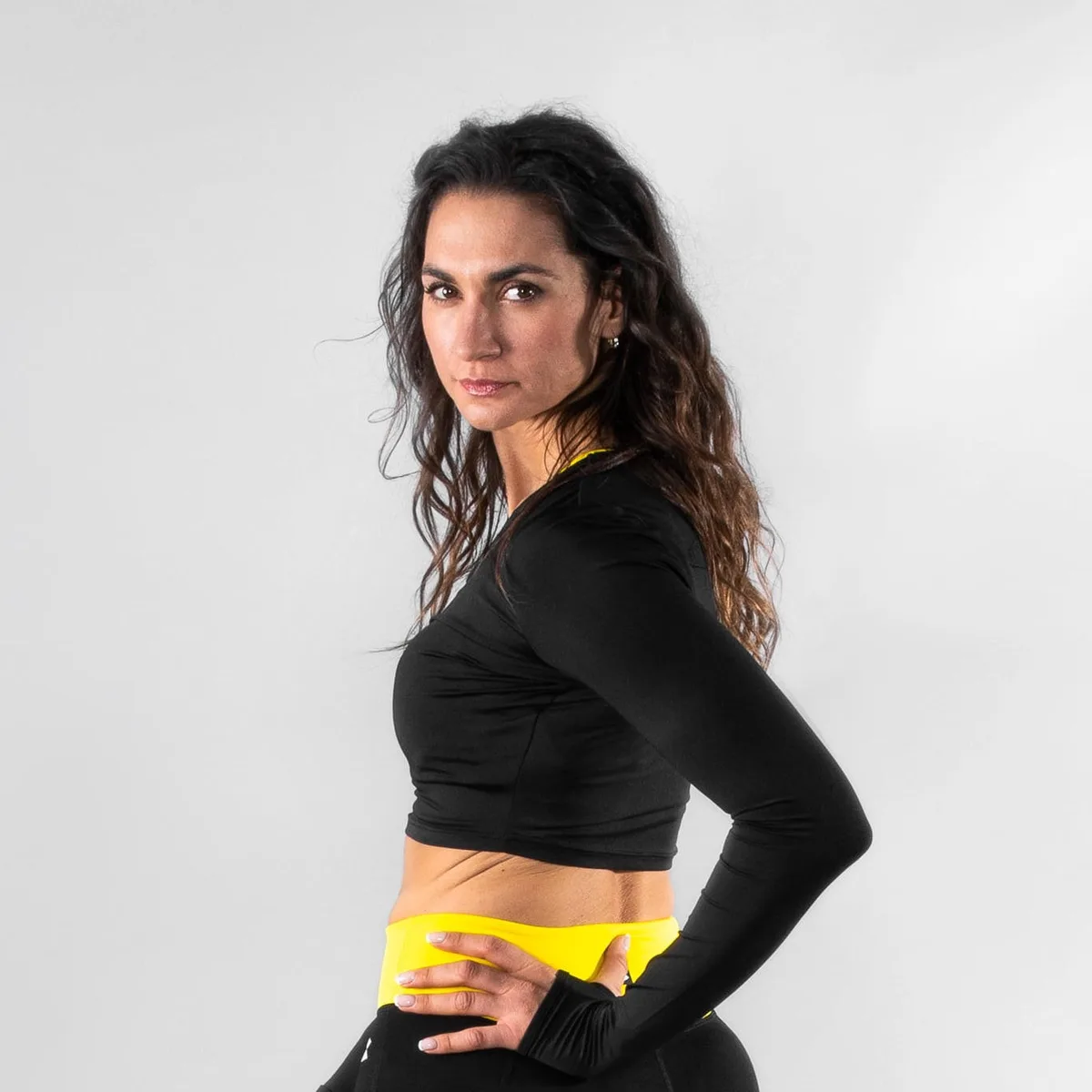Perfection stretch Cropped top Zwart / L