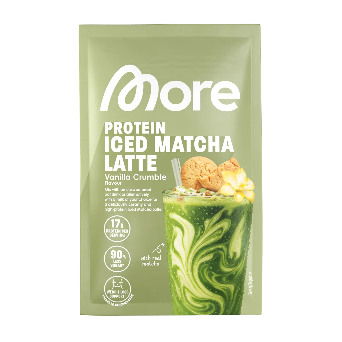 More Protein Iced Matcha Latte Strawberry Cheesecake / 500g – Bild 8
