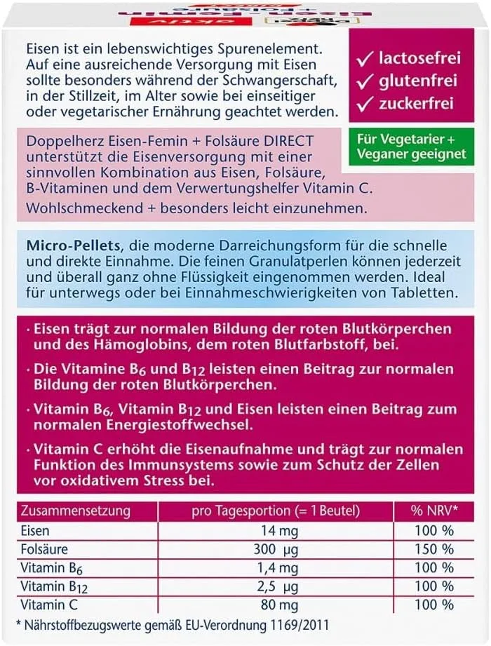 Eisen Femin direct (20 Portionsbeutel) – Bild 2
