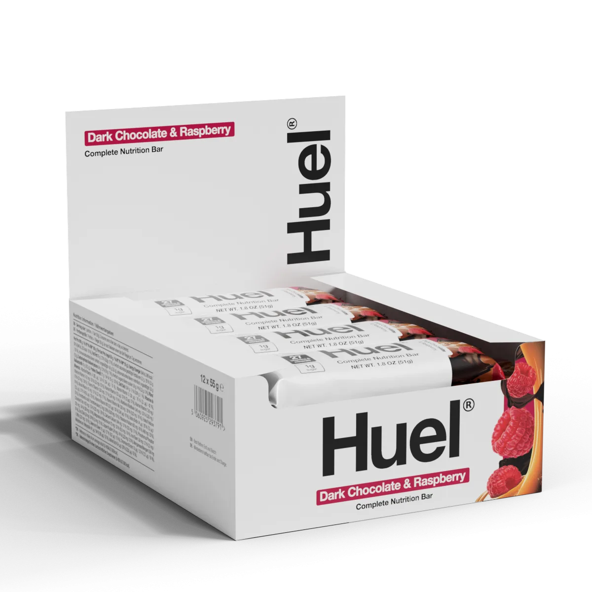 Huel Complete Nutrition Bar (12x55g) Dark Chocolate Raspberry – Bild 8