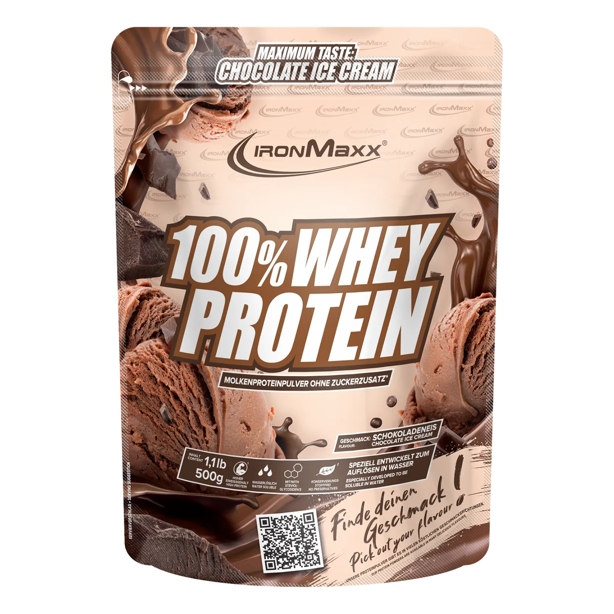 100% Whey Protein (500g) - Ice Cream Chocolate