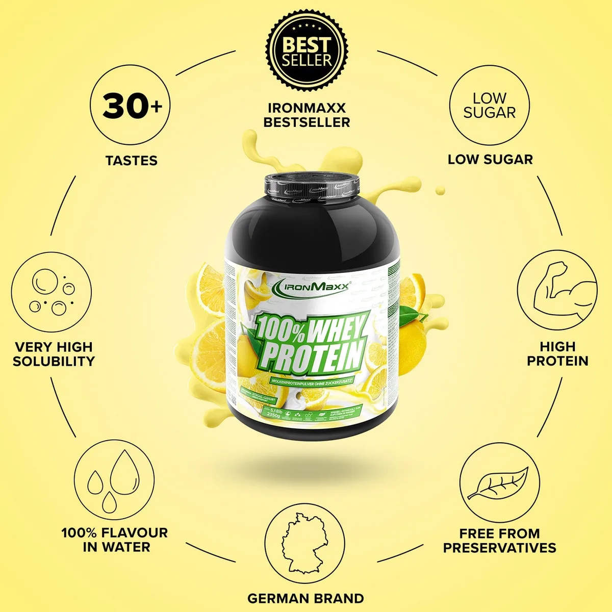 100% Whey Protein (2350g) - Lemon-Yoghurt – Bild 5