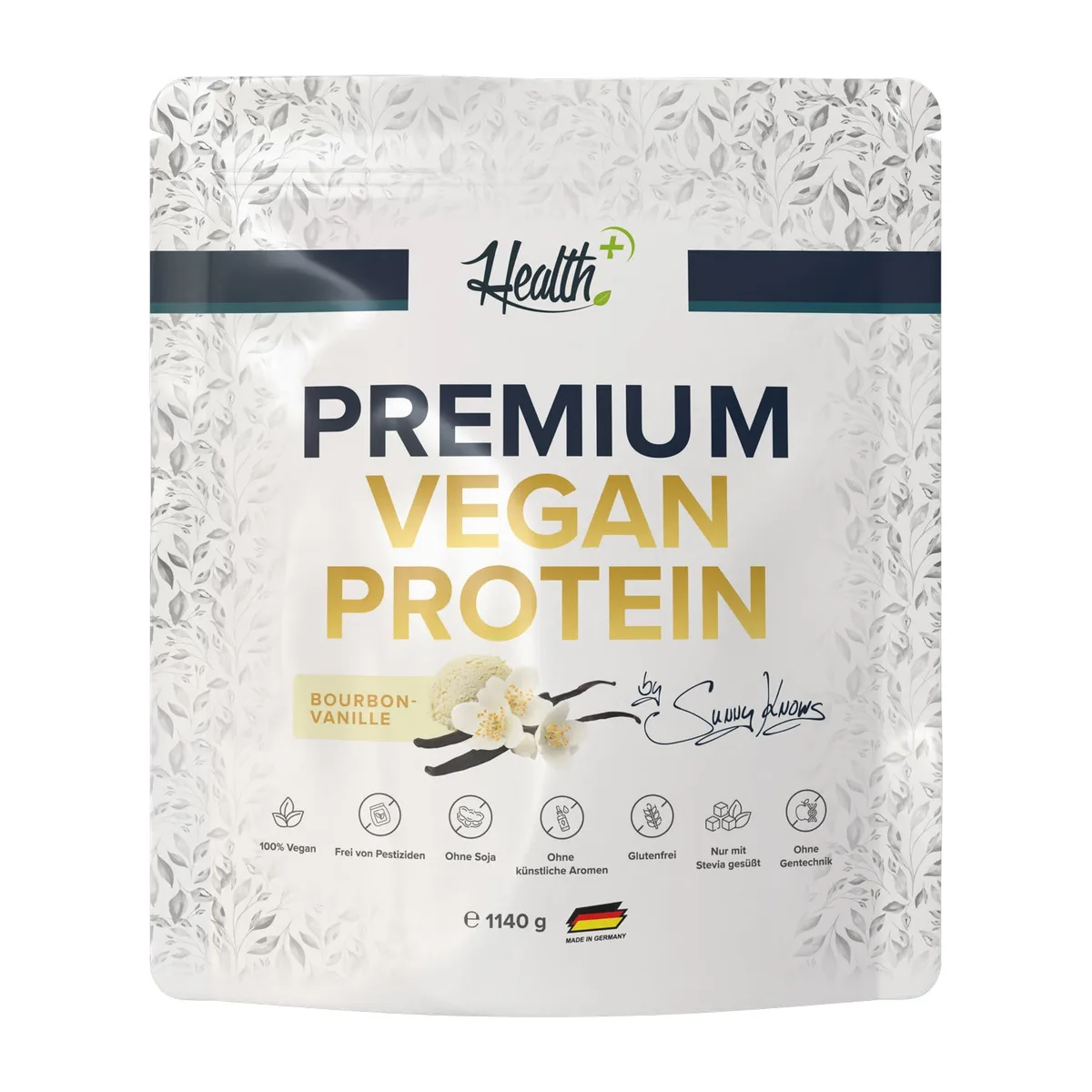 HEALTH+ Premium Vegan Protein 1140g Erbeere & Vanille – Bild 5