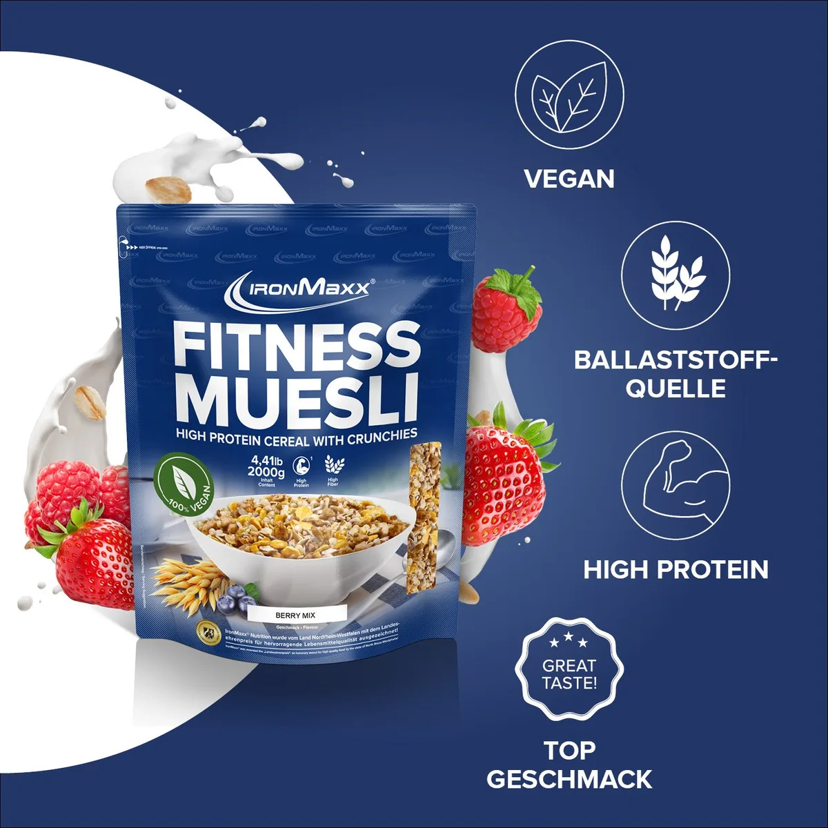 Fitness Müsli (2000g) - Berry Mix – Bild 2