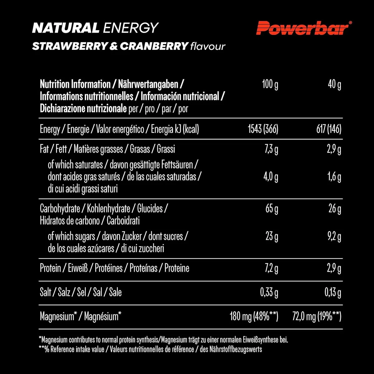 Natural Energy Cereal Bar (18x40g) Strawberry-Cranberry – Bild 8