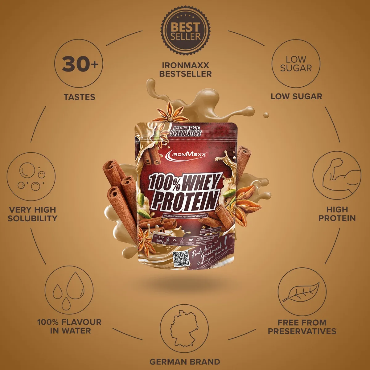100% Whey Protein (500g) - Spekulatius – Bild 5