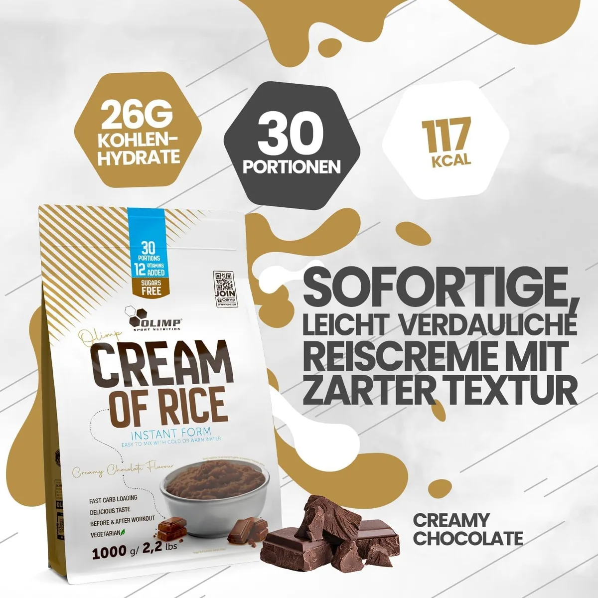 Olimp Cream of Rice (1000g) Chocolate – Bild 4