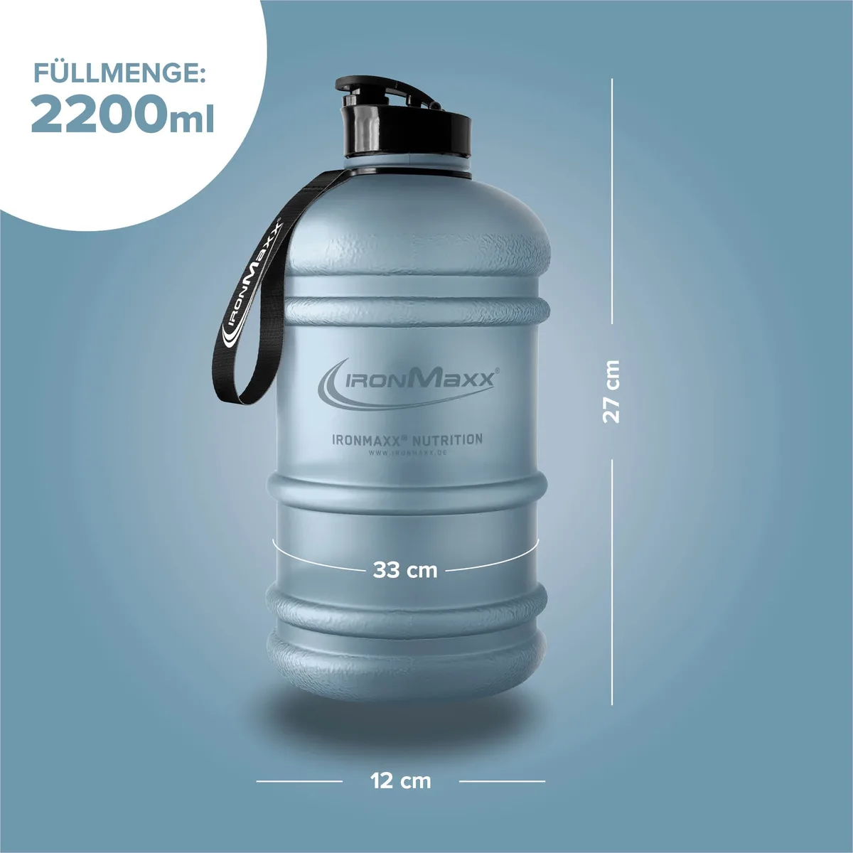 Water Gallon (2200ml) - Matt Transparent Frosted Kyanite Blue – Bild 5
