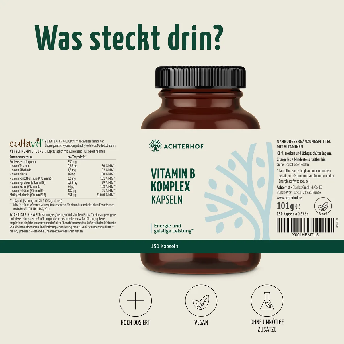 Vitamin B Komplex (150 Kapseln) – Bild 8
