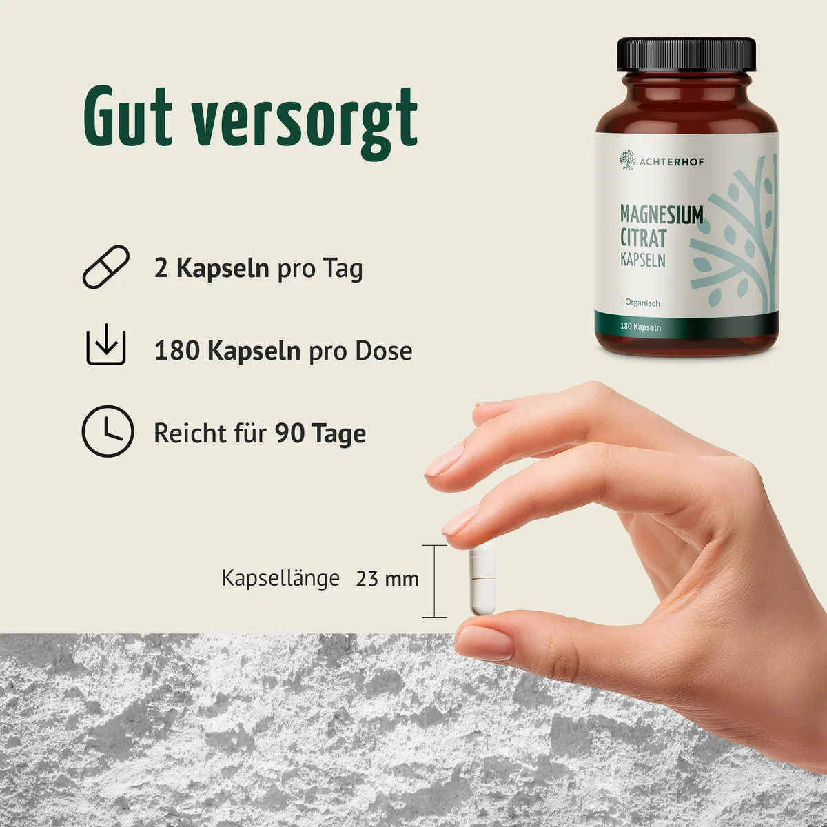 Magnesiumcitrat Kapseln (180 Kapseln) – Bild 4