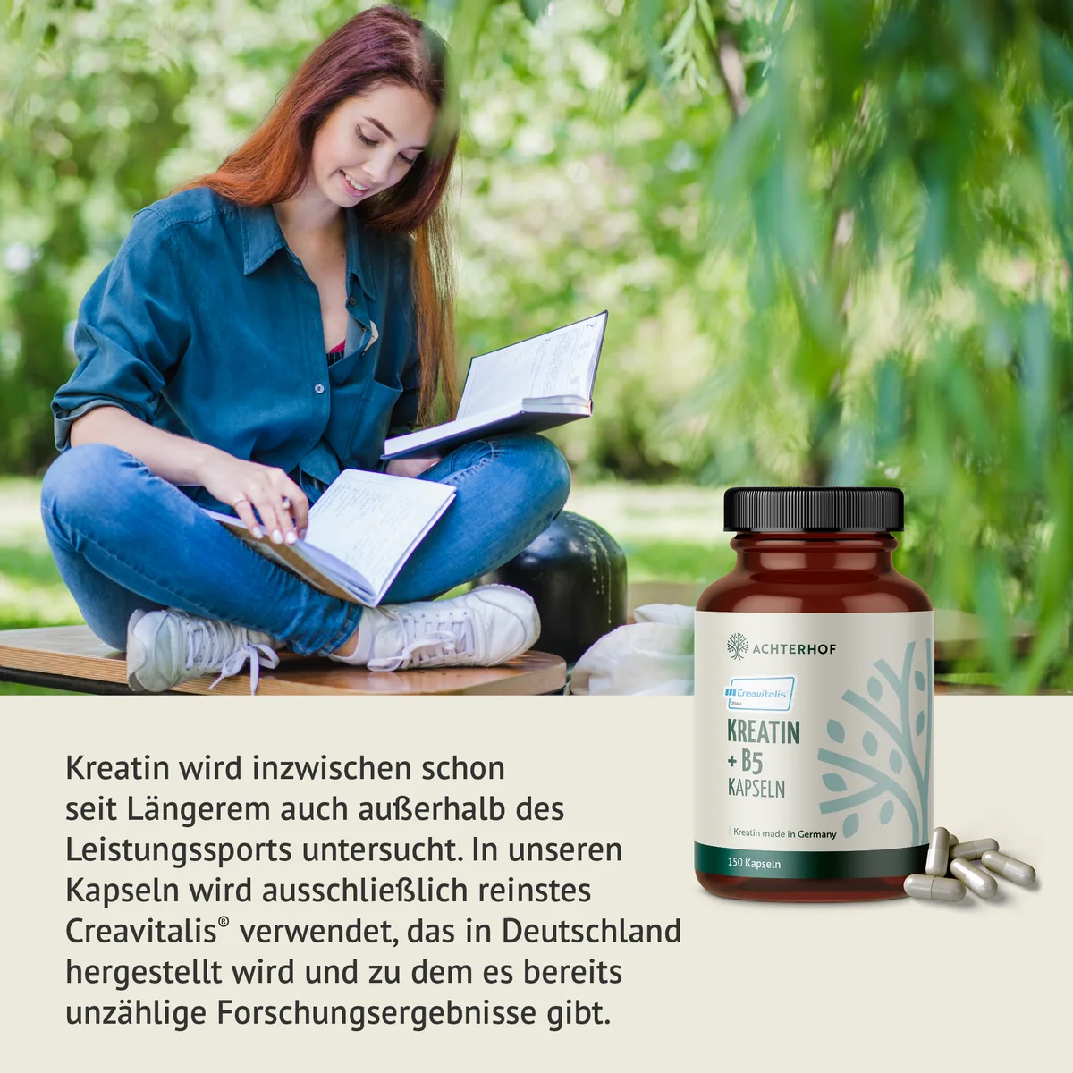 Creavitalis® Kreatin+B5 Kapseln (150 Kapseln) – Bild 3