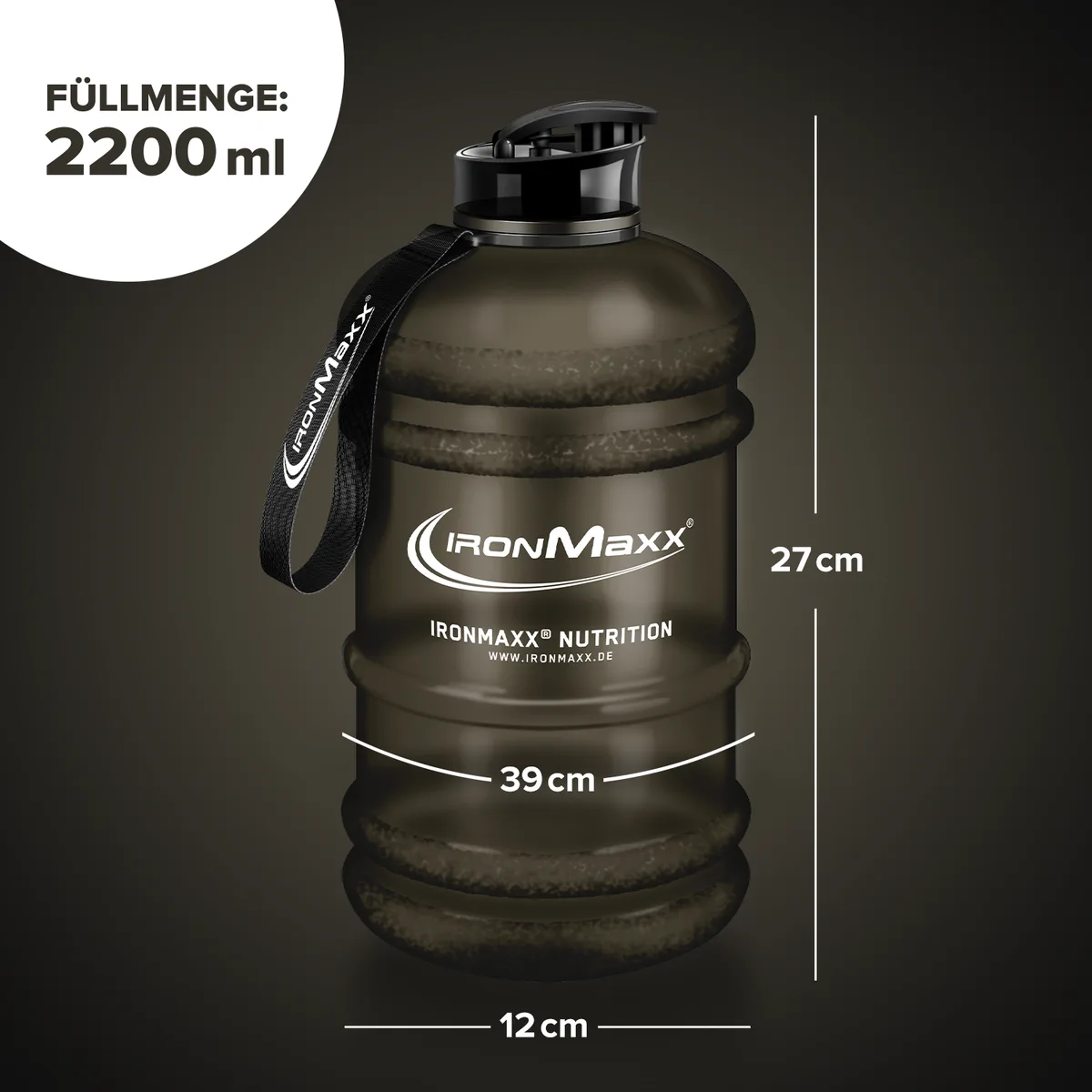 Water Gallon (2200ml) - Matt Schwarz – Bild 4