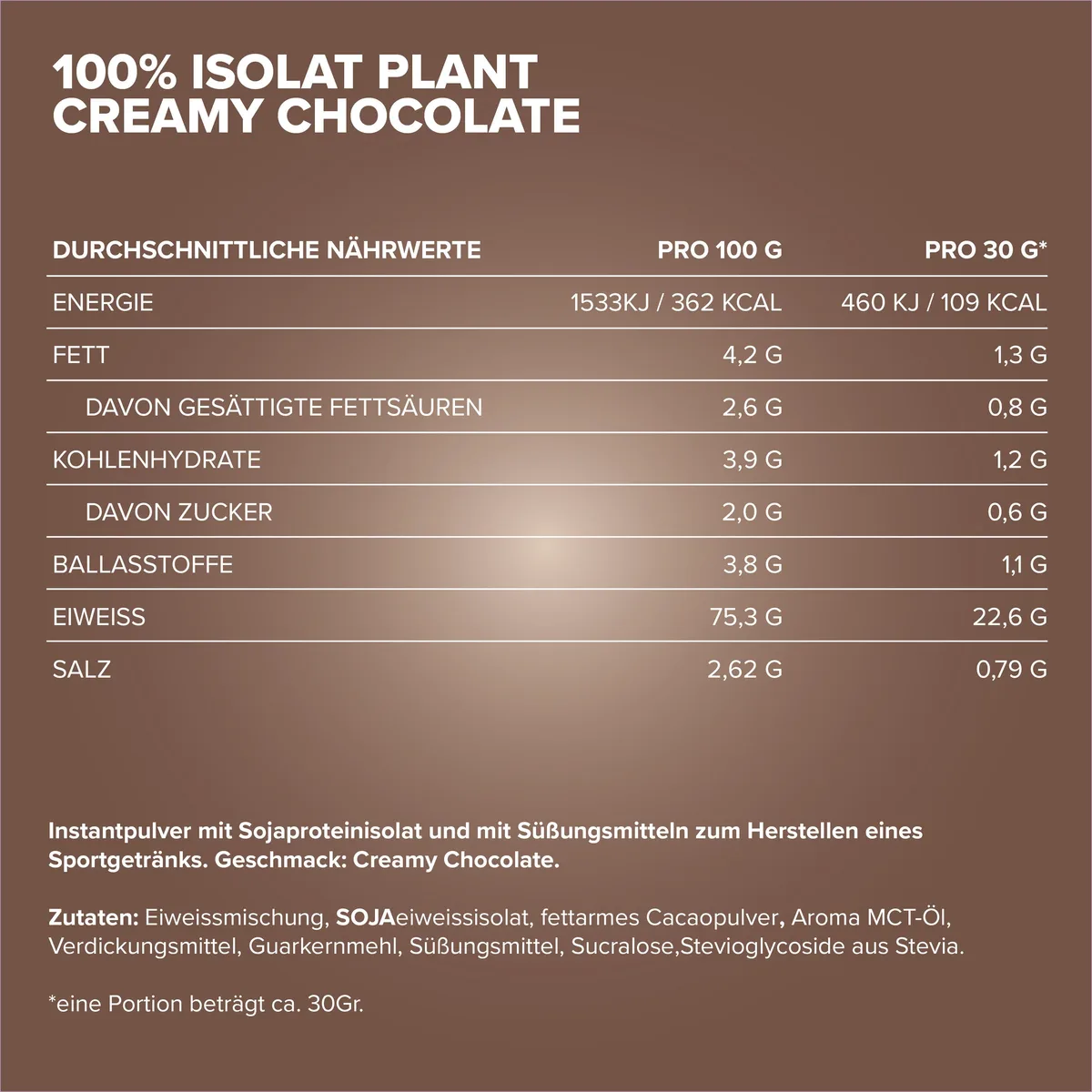 100% Isolat Plant (500g) - Creamy Chocolate – Bild 5