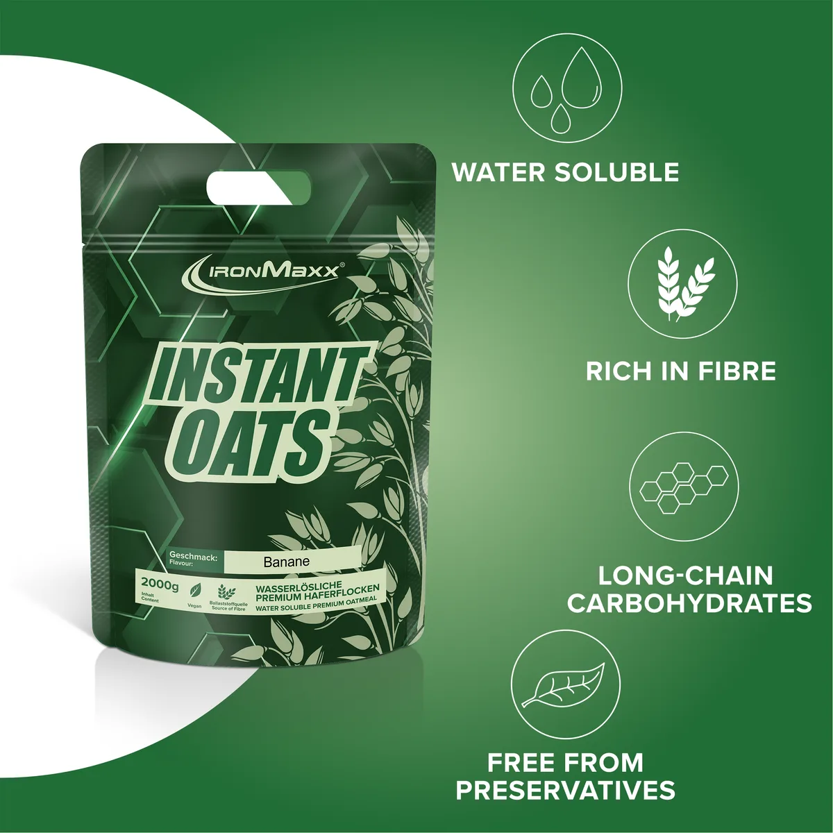 Instant Oats (2000g) - Banane – Bild 3