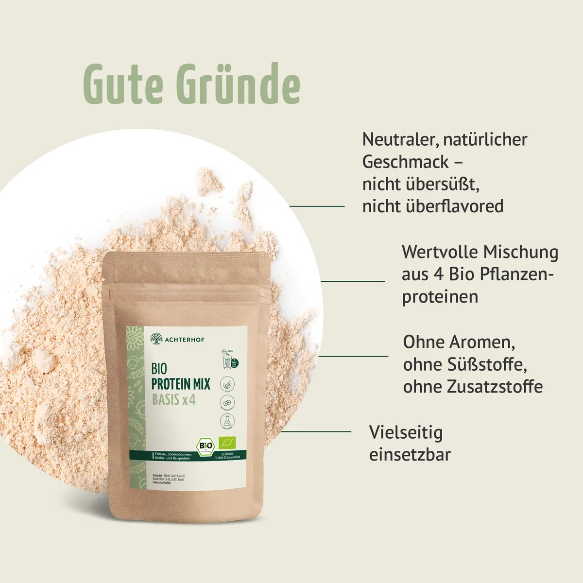 Bio Protein Basis Mix x4 (250g) – Bild 4