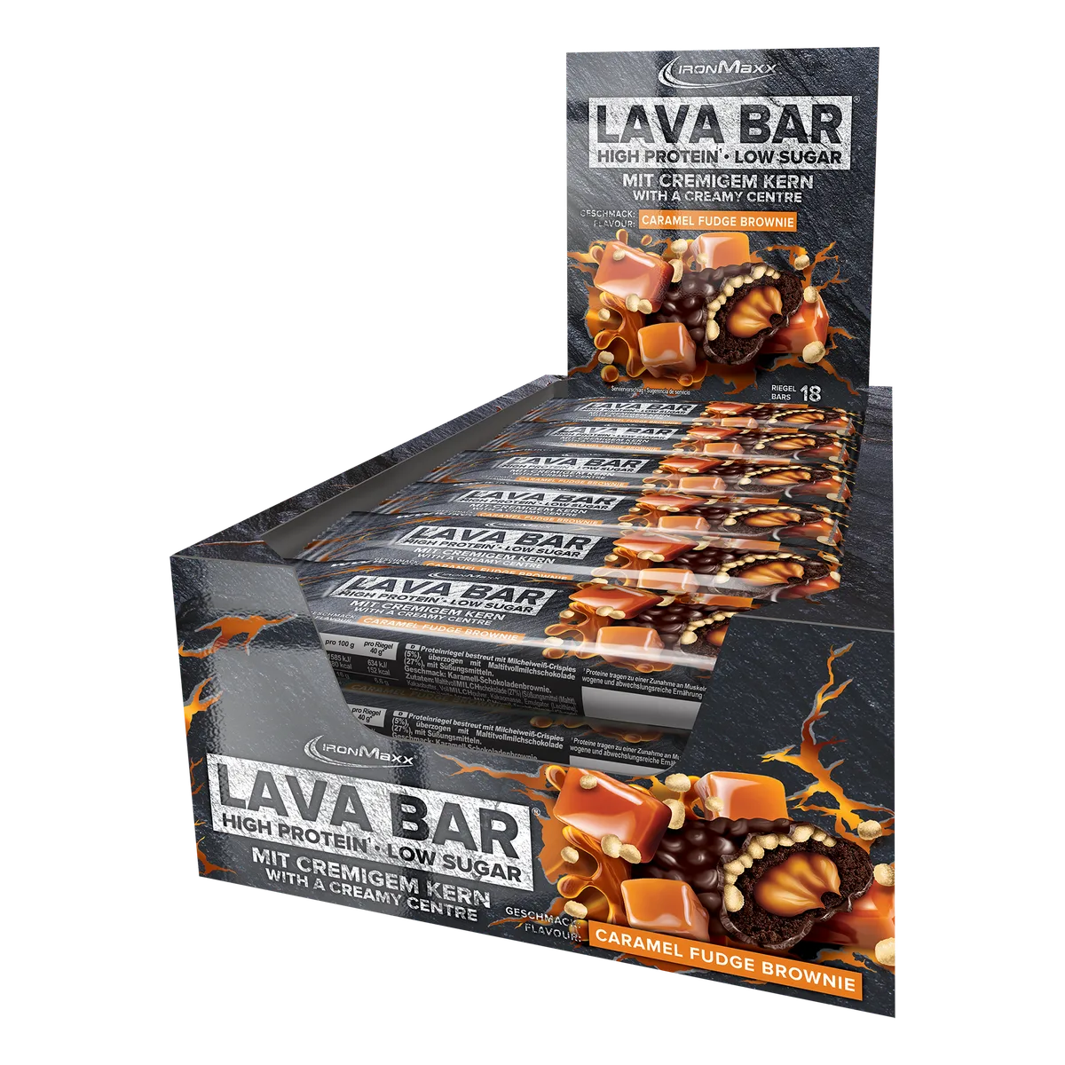 Lava Bar Protein Riegel (18x40g) - Caramel Fudge Brownie