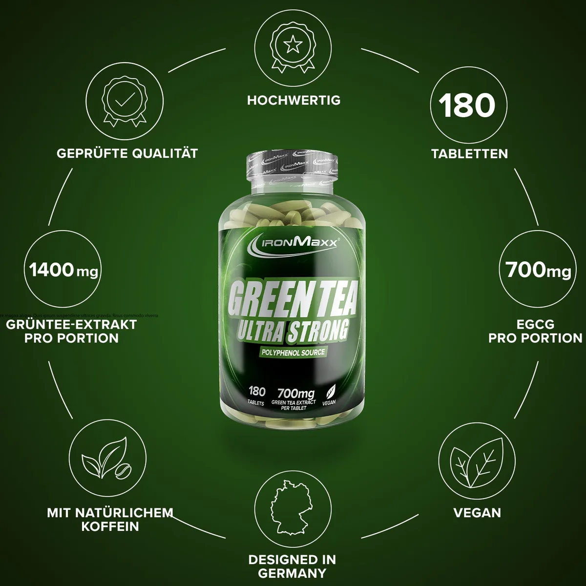 Green Tea Ultra Strong - 180 Tabletten – Bild 5