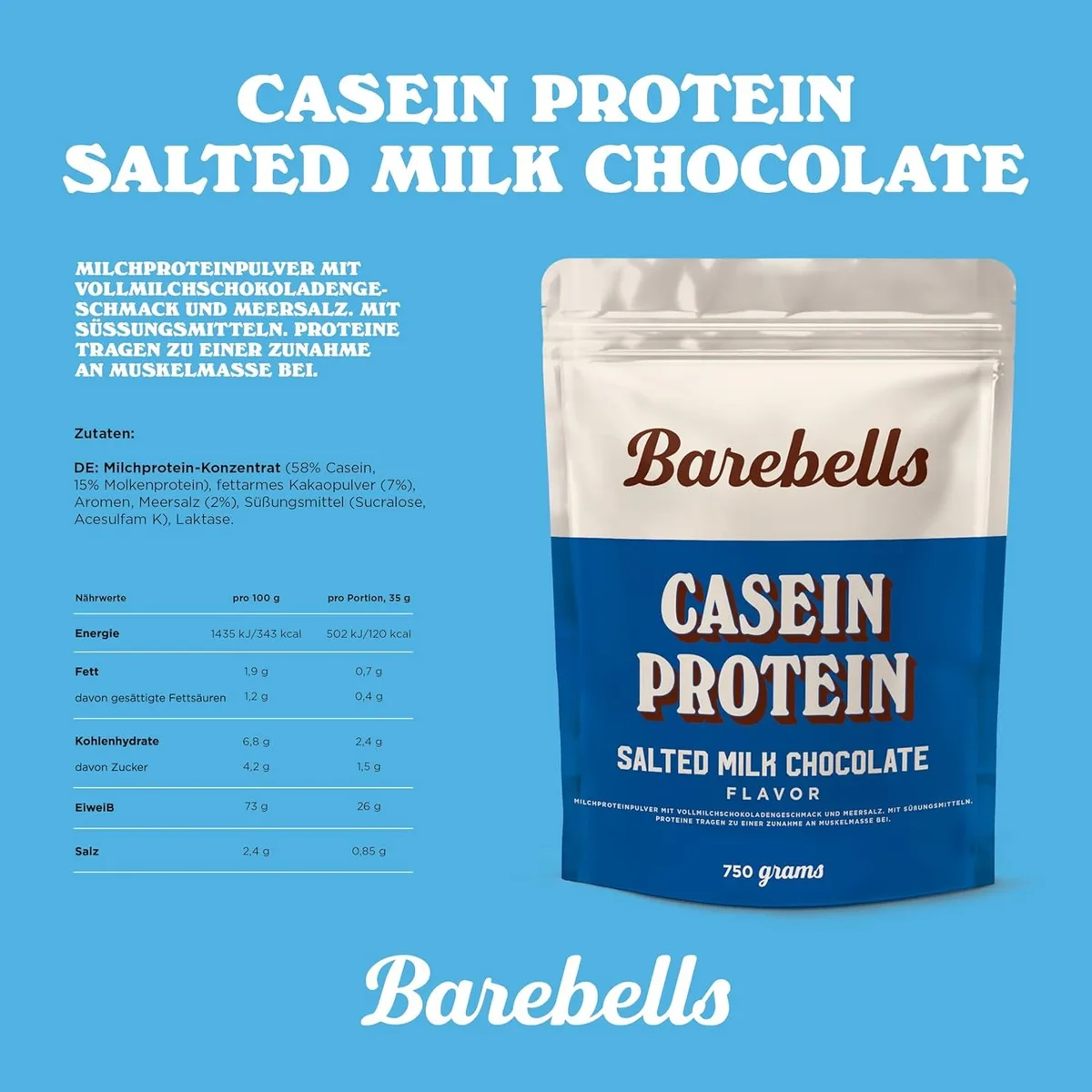 Casein Protein (750g) Chocolate Chip Cookie – Bild 4