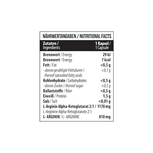 MST® Nutrition L-Arginin AKG 60 Kapseln – Bild 2