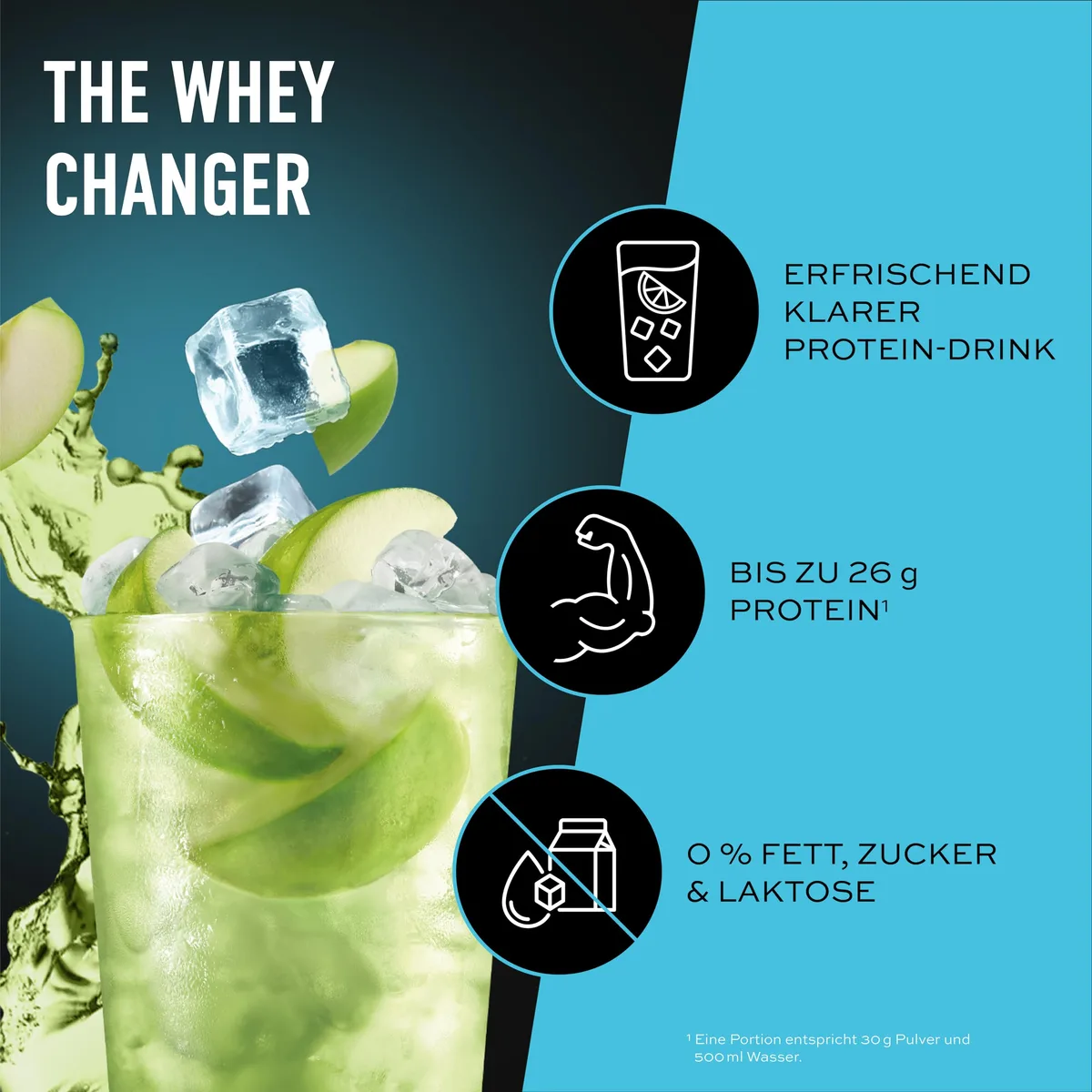 ESN ISOCLEAR Whey Isolate Protein Pulver, Green Apple, 908 g, Clear Whey – Bild 2