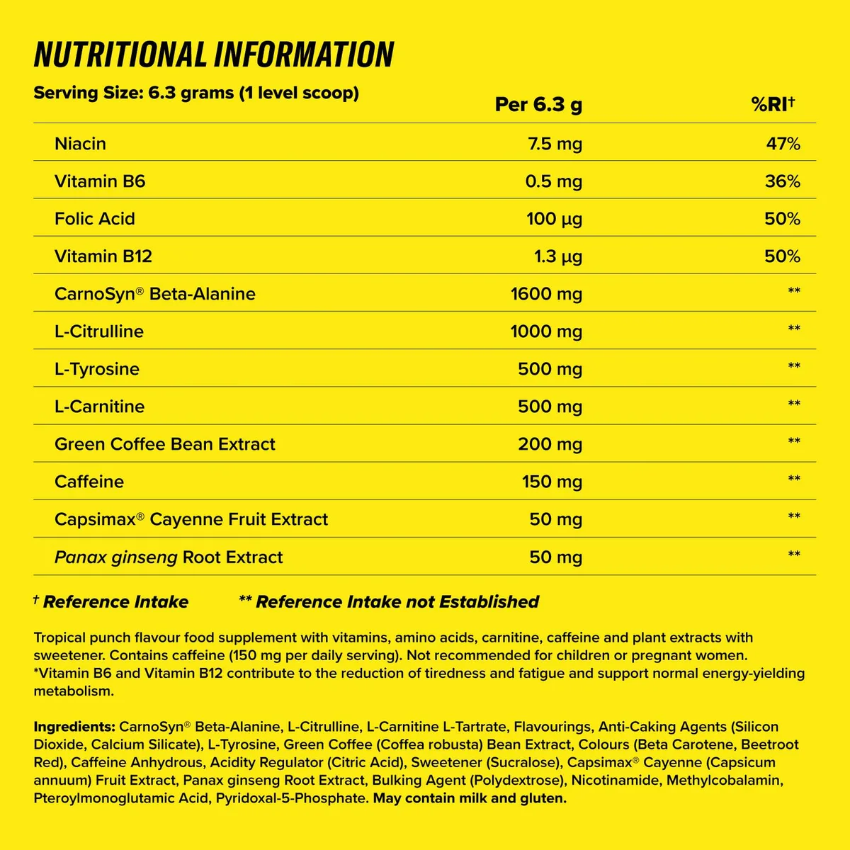 C4 Ripped - Pre-Workout-Booster - Tropenfrüchte-Punsch | Getränkepulver für Energy Drink | 150 mg Koffein + Beta-Alanin + Extrakt aus grünen Kaffeebohnen | 30 Portionen – Bild 3