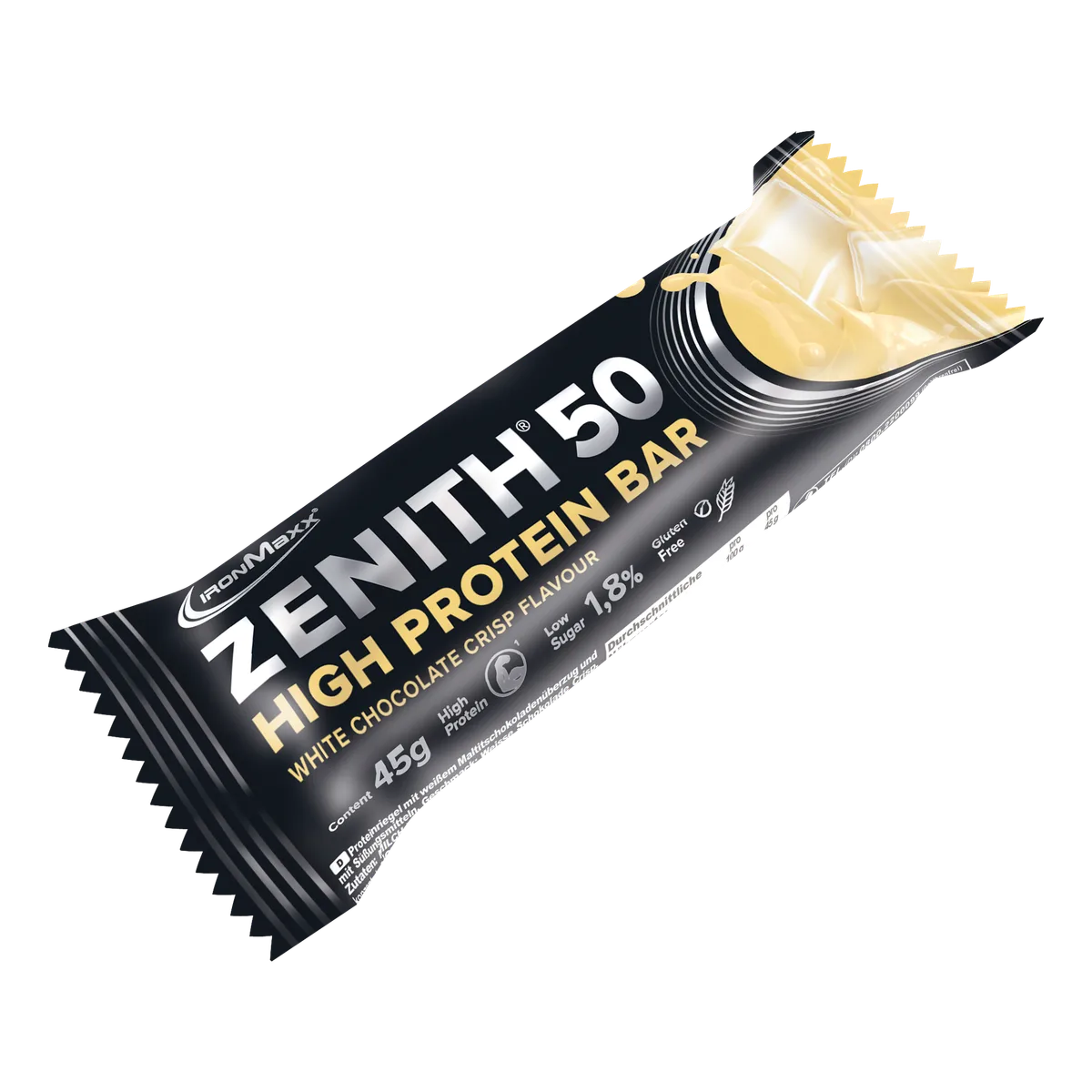 ZENITH® 50 Protein Riegel (45g) - White Chocolate Crisp
