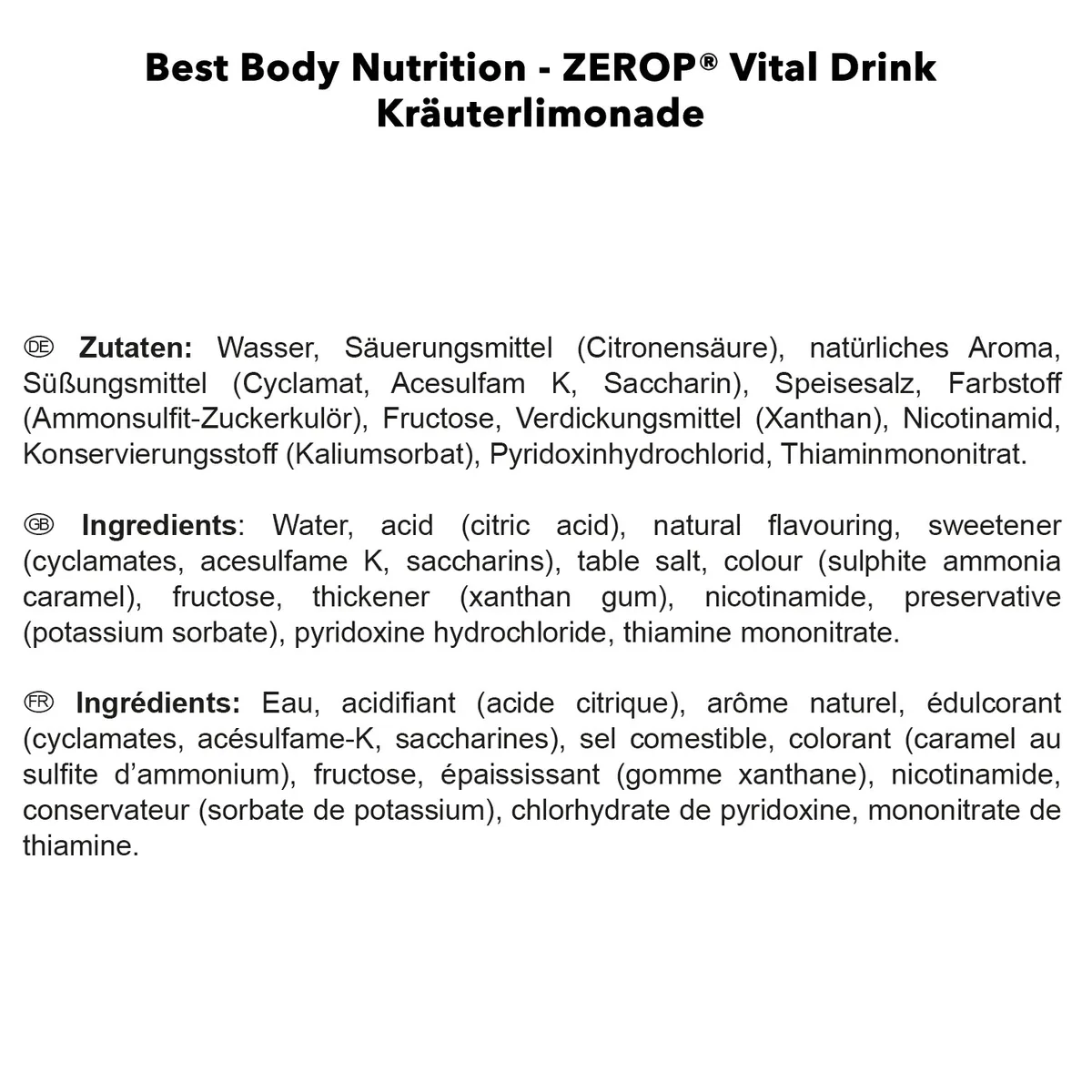 Vital Drink Zerop (1000ml) Kirsche – Bild 2