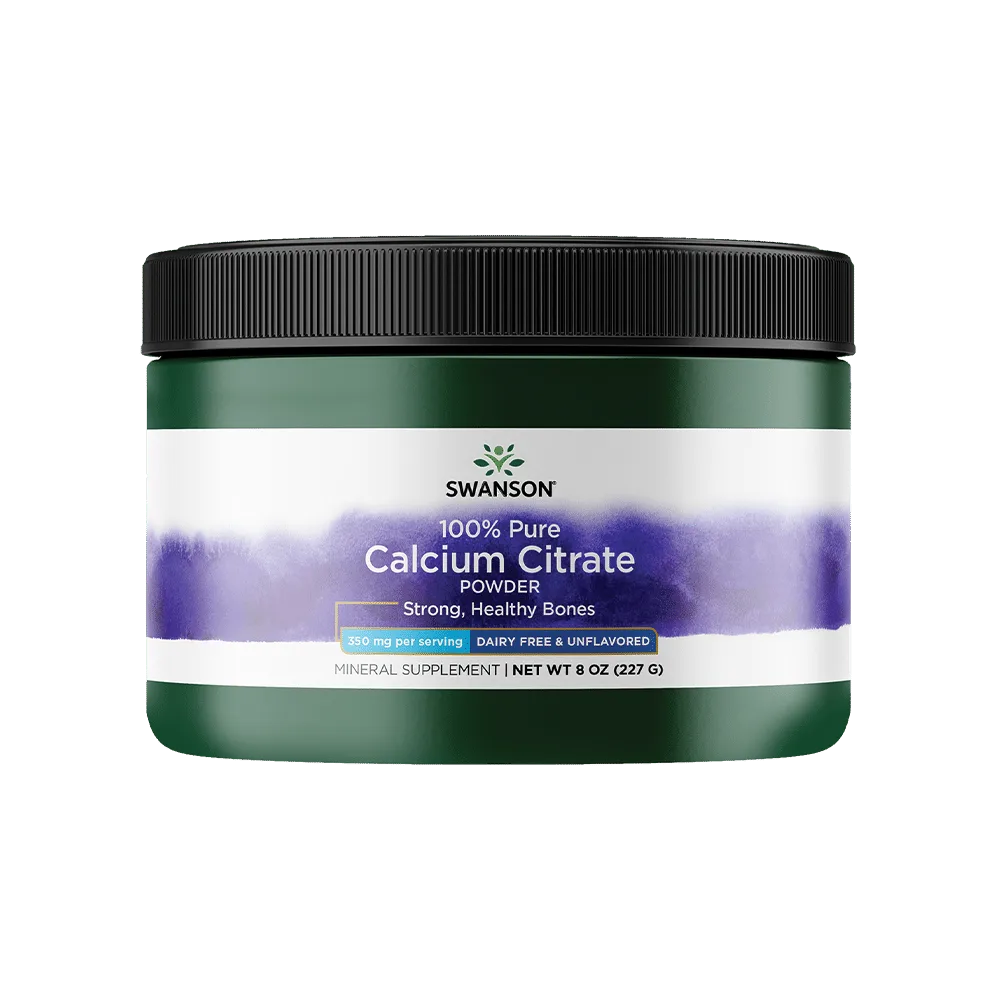 100% Pure and Dairy-Free Calcium Citrate Powder Smaakloos / 227.0
