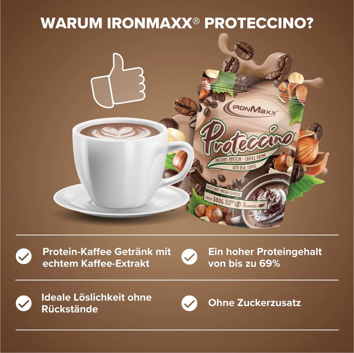 Proteccino (500g) - Hazelnut Mocha – Bild 3