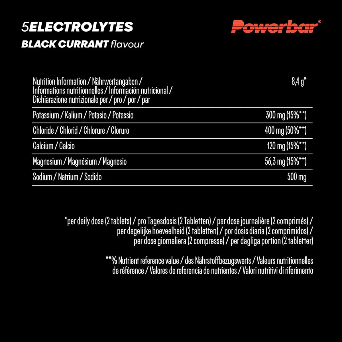 5 Electrolytes Sports Drink (12x10Tabs) Black Currant – Bild 3