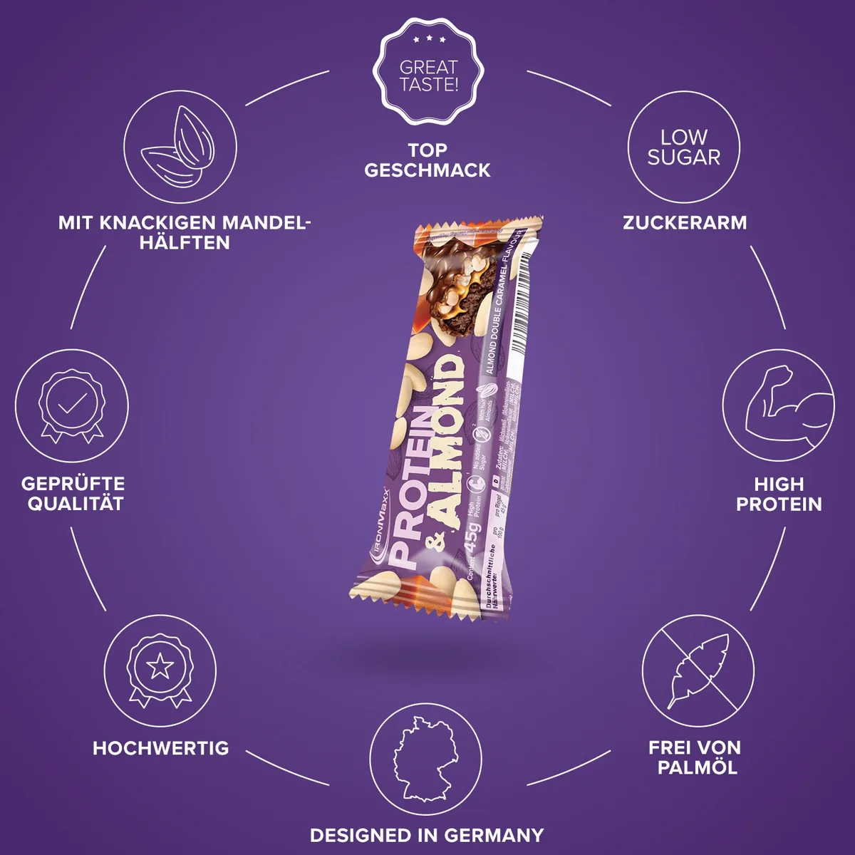 Protein & Almond (45g) - Almond Double Caramel – Bild 5