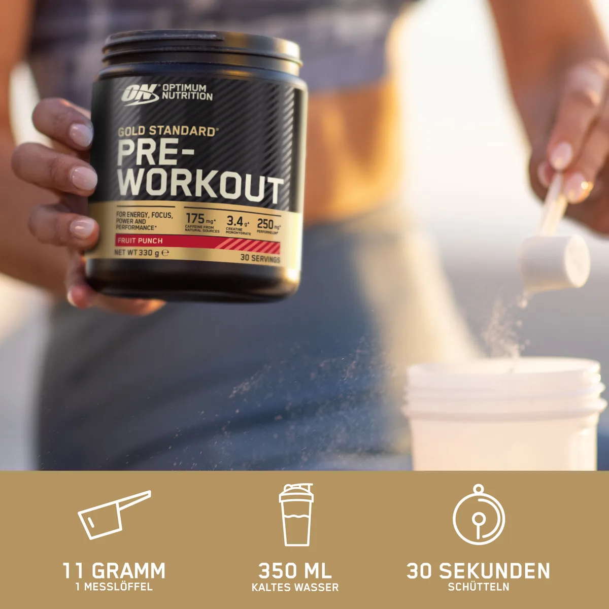 Gold Standard Pre-Work Out (330g) Fruit Punch – Bild 4