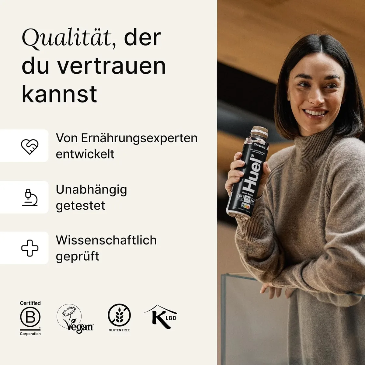 Huel Black Edition Trinkmahlzeit (8x500ml) Caffè Latte – Bild 4