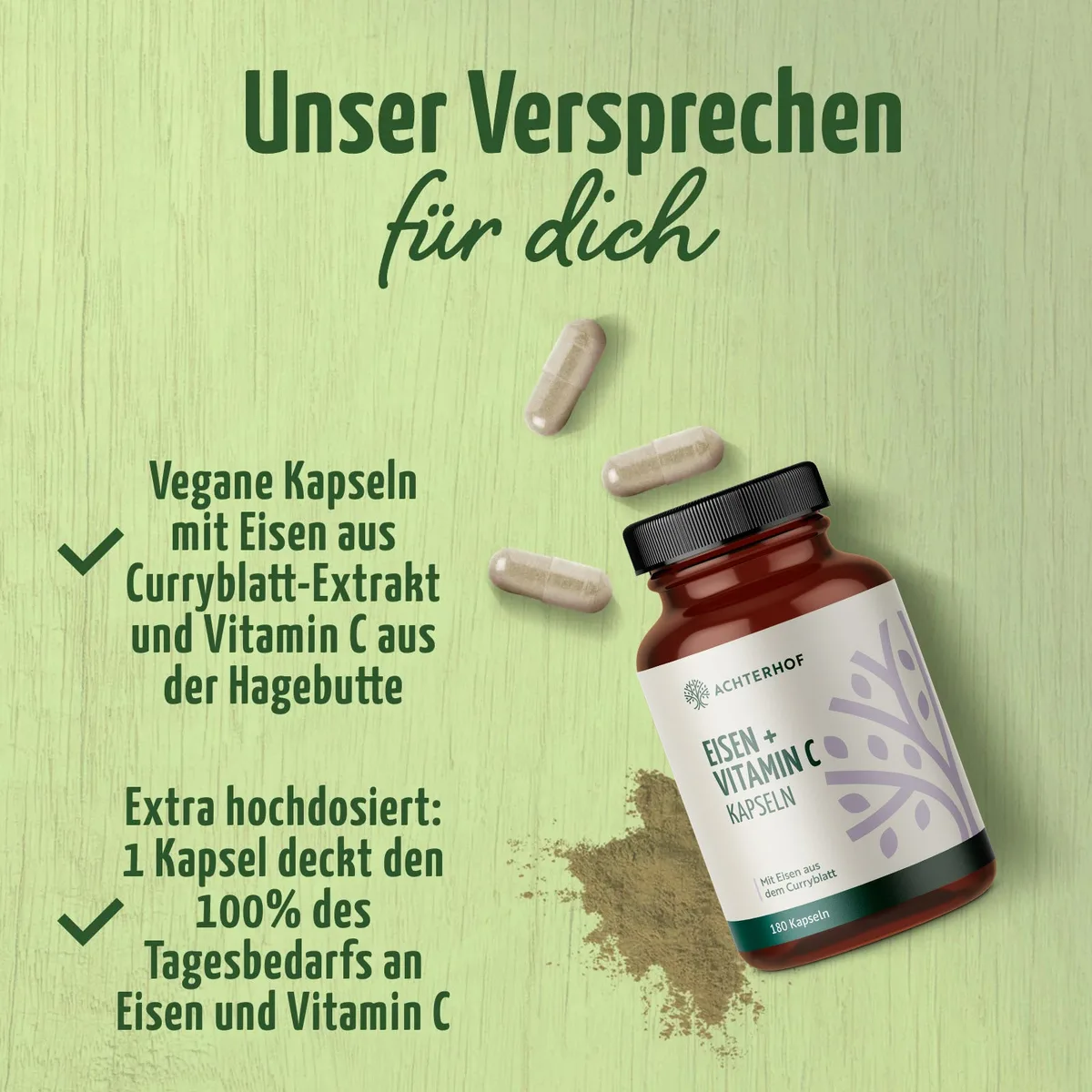 Eisen + Vitamin C Kapseln (180 Kapseln) – Bild 2
