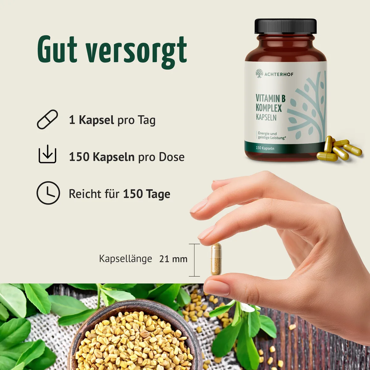 Vitamin B Komplex (150 Kapseln) – Bild 5