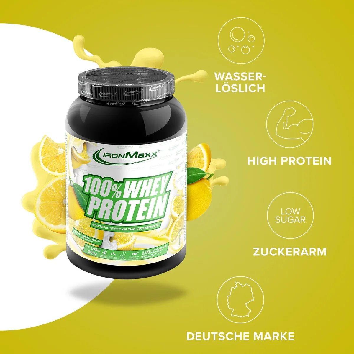 100% Whey Protein (900g) - Lemon-Yoghurt – Bild 2