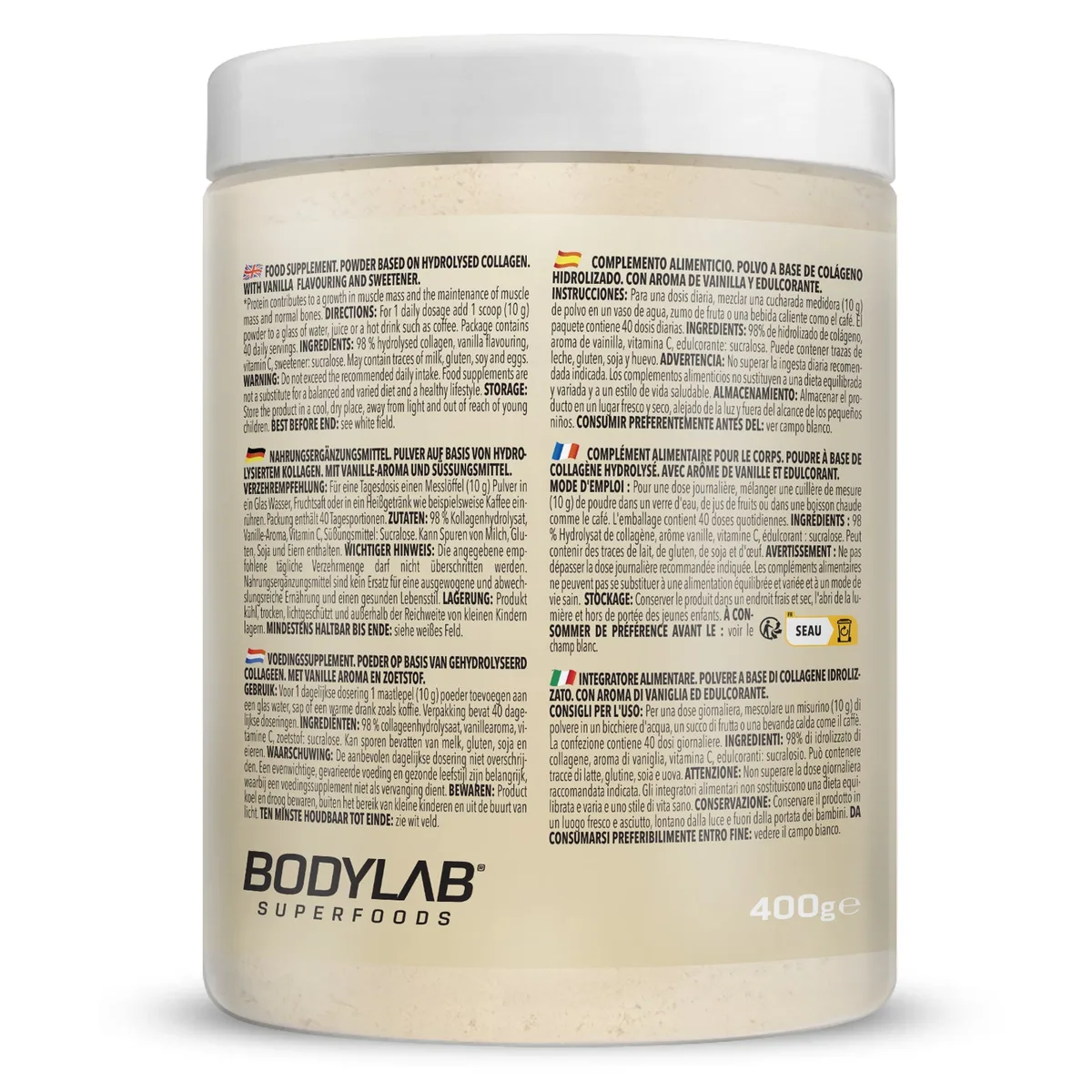 Hydrolised Collagen (400g) Neutral – Bild 6