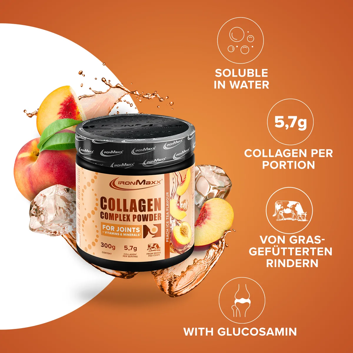 Collagen Complex Powder (300g) - Peach Ice Tea – Bild 7