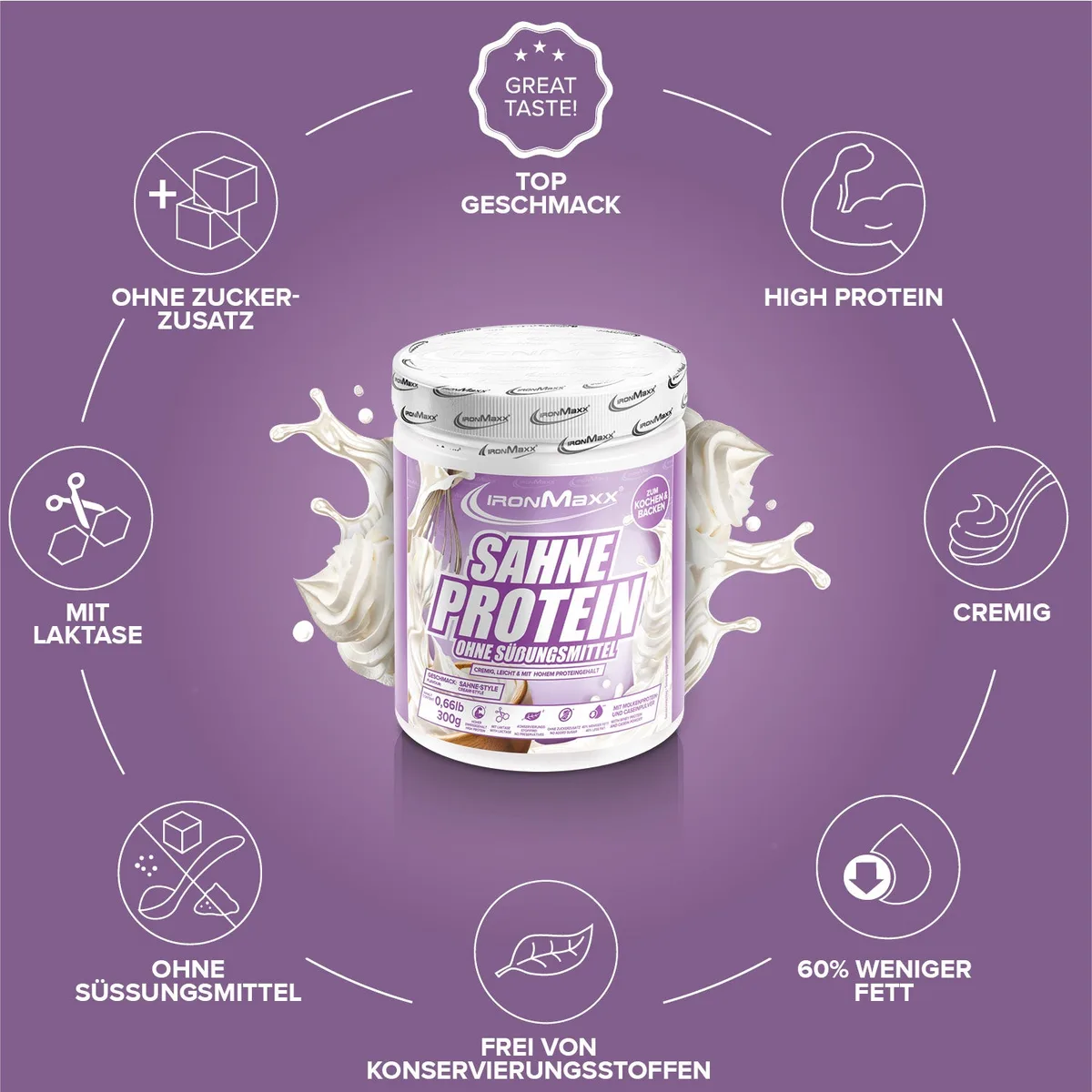 Sahne Protein (300g) - Sahne – Bild 5