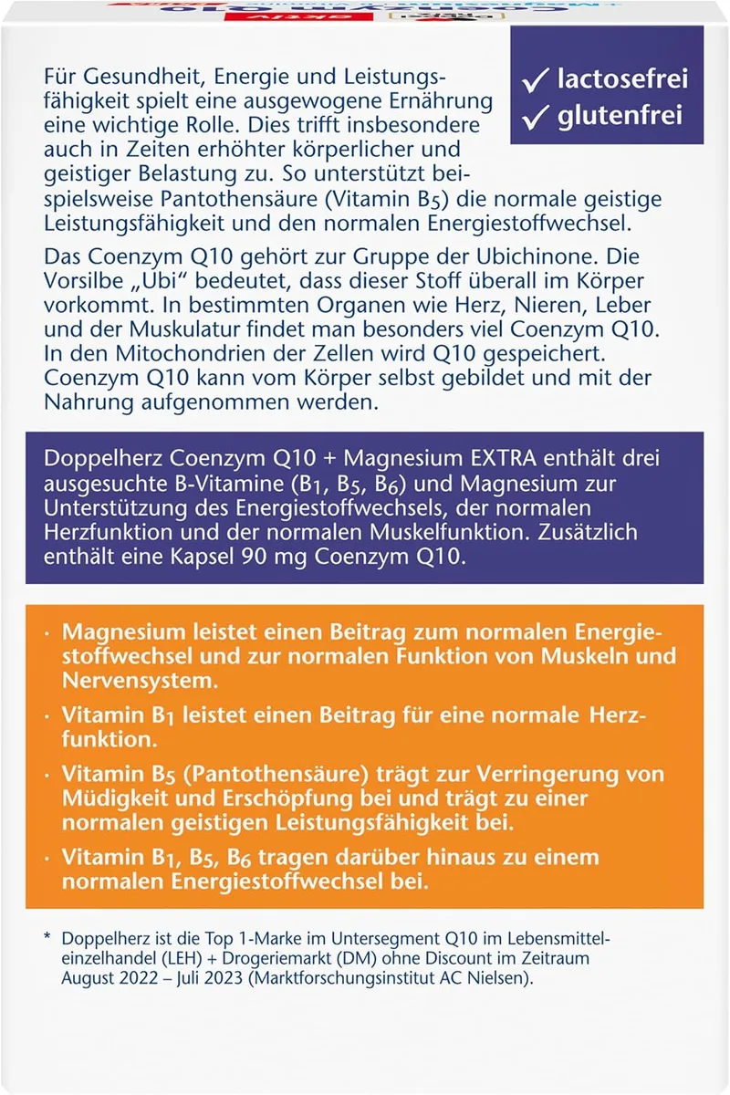 Coenzym Q10 + Magnesium + B-Vitamine (30 Kapseln) – Bild 2