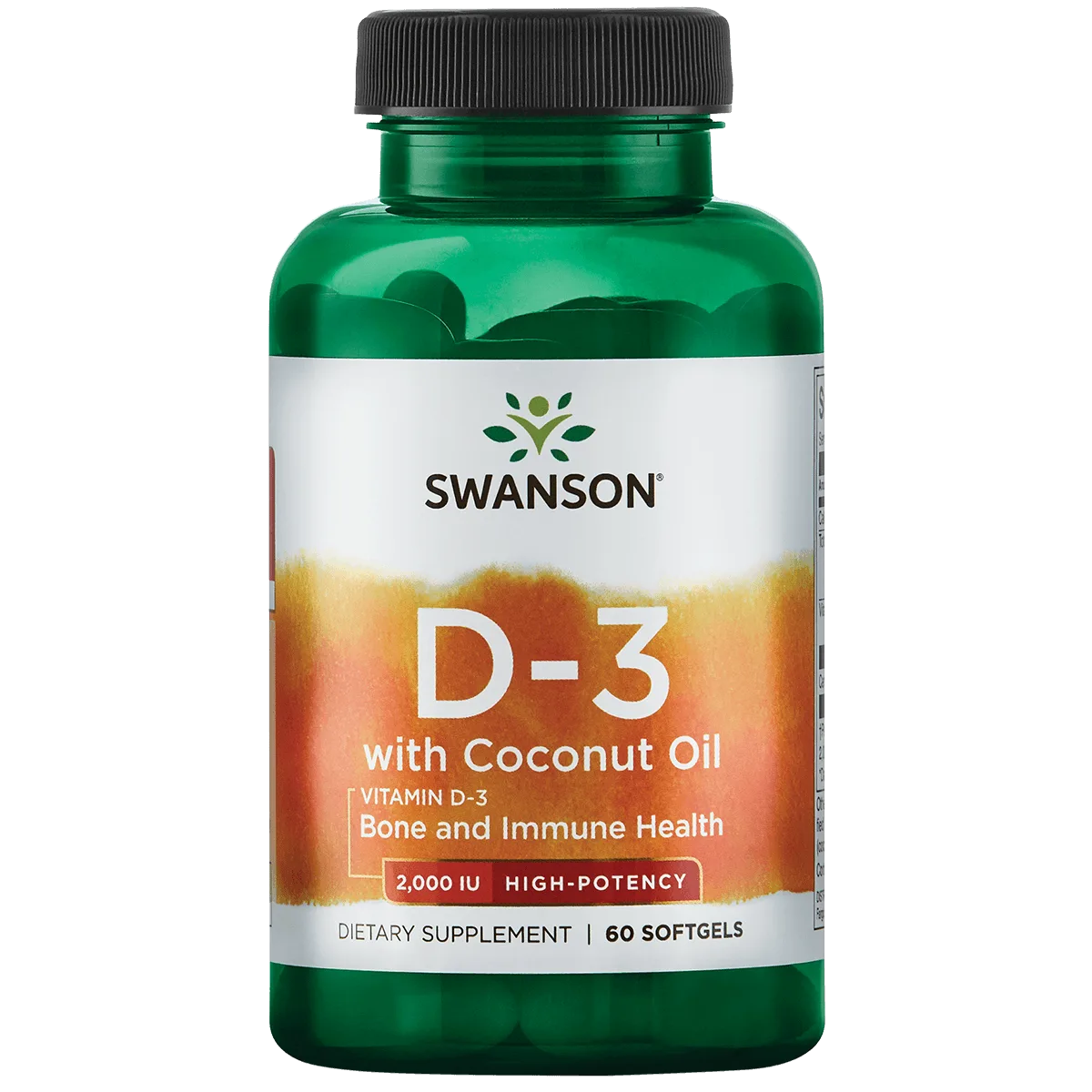 Ultra Vitamine D-3 2000iu W/Coconut Oil 60